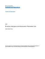 Emotional intelligence and adolescents in residential care